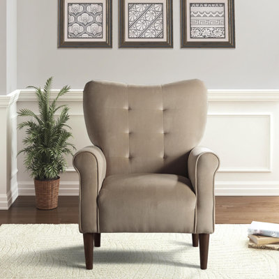 Kylie 32 Inch Accent Chair Armchair Solid Wood Chair Velvet Chair Living Room Chair