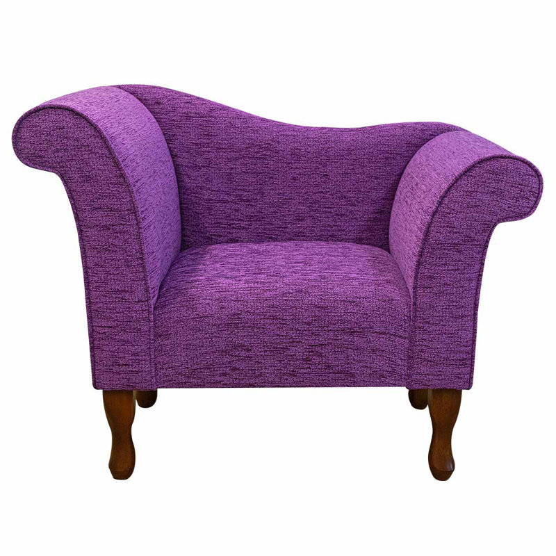 Purple Chaise Chair, Mahogany