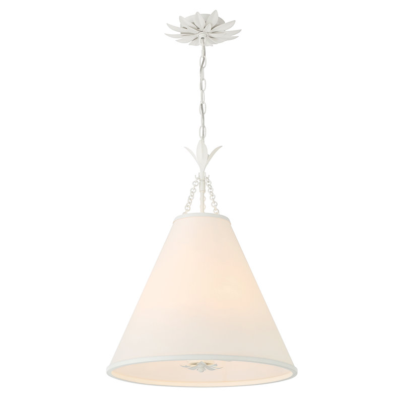 Luminaire suspendu mat 4 lumières Taliaferro, Blanc