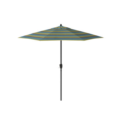 Leaustin 86.3 " W Octagonal Collapsible and Tilt Market Sunbrella® Umbrella with Crank Lift