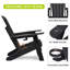 Ensemble de chaise Adirondack pliable en polyéthylène haute densité (PEHD) toutes saisons avec table, ensemble de deux pièces-736784958