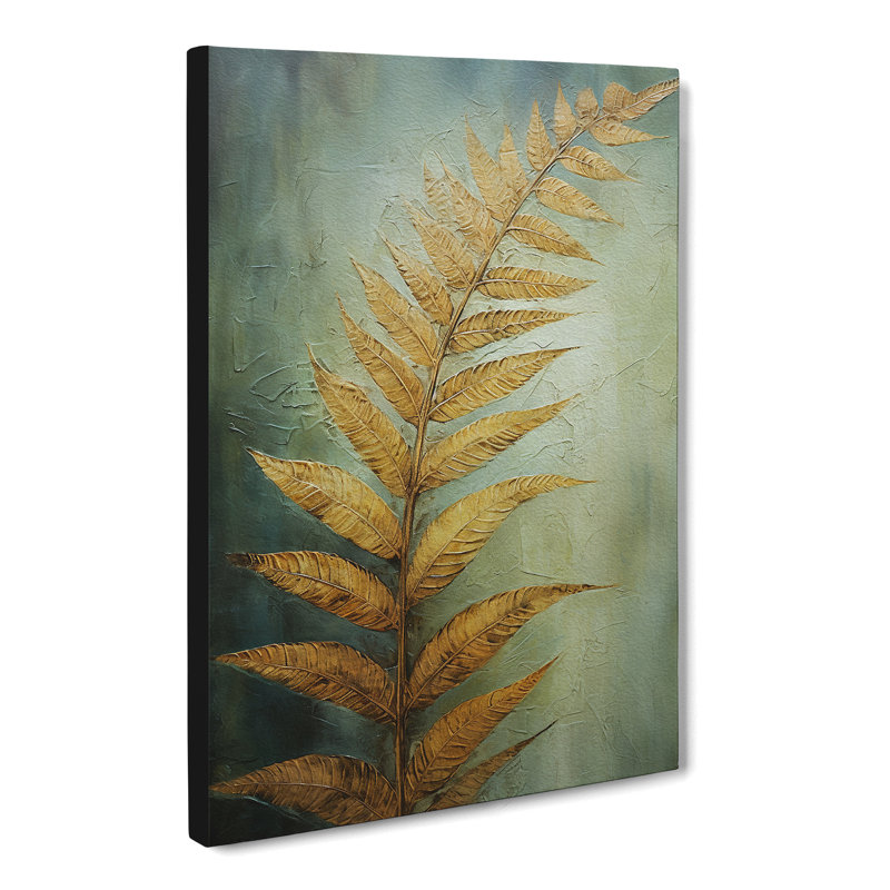 Fern Leaf Contemporary Art - Wrapped Canvas, 50cm H x 35cm W x 3cm D