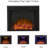 Kylah Recessed Electric Fireplace with Multicolor Flame,Remote Control & Sound of Crackling Fire-246167395
