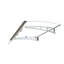 Auvent pour fenêtre DA4734W en tôle de polycarbonate de 0,137 po d'épaisseur et en alliage d'aluminium avec cantonnière de 47 po de largeur x 34 po de profondeur-834223520-834223527