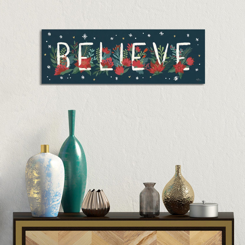 Christmas Bloom VIII by Janelle Penner - Wrapped Canvas Gallery-Wrapped Canvas Giclée, 30.48 cm H x 91.44 cm W x 1.91 cm D