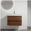 Table de salle de bain murale 30 po avec lavabo en résine, 2 tiroirs