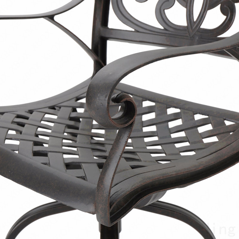 Tabouret de bar pivotant en fonte d'aluminium