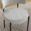 Ensemble de salle à manger 3 pièces, table à manger à tréteaux et 2 fauteuils bouclés-428989699-428989696
