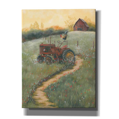 «The Old Tractor» par Pam Britton, art mural sur toile