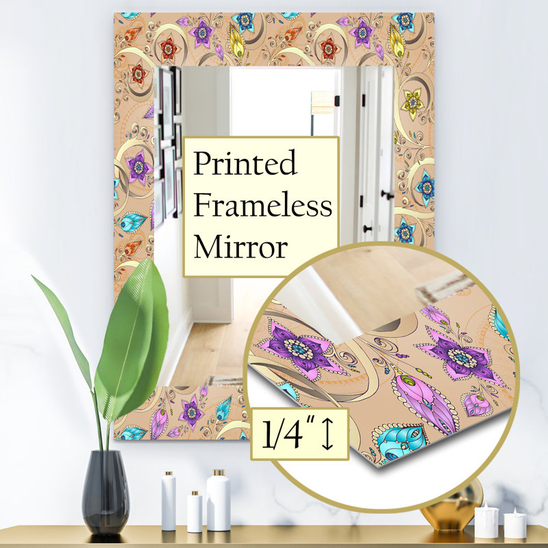 Miroir mural Mid-Century, H 24 po x l 32 po