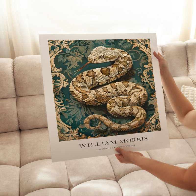 Animaux, animaux, William Morris, serpent II, reproduction d'art sans cadre, H 10 po x l 10 po