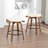 Federica Modern Upholstered Faux Leather 360° Swivel Stools with Curved Wood Legs-168019625
