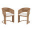 Chaises de salle à manger d'extérieur en osier avec coussin (lot de 2)