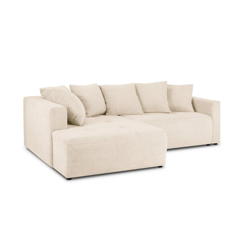Ironesha 4 Seater Sofa Bed, Beige, Left Hand Facing