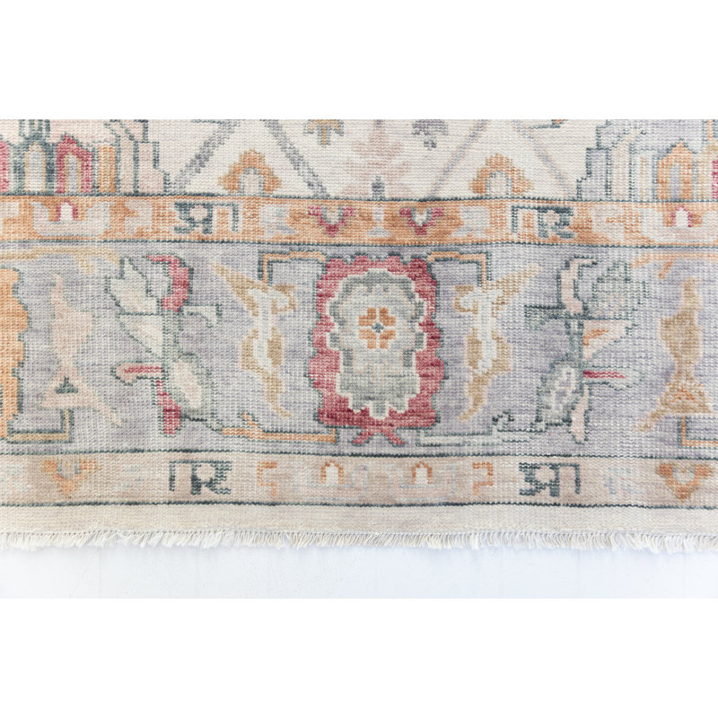 Frances Hand Knotted Wool Vintage Look Area Rug, Rectangle 8' x 10'