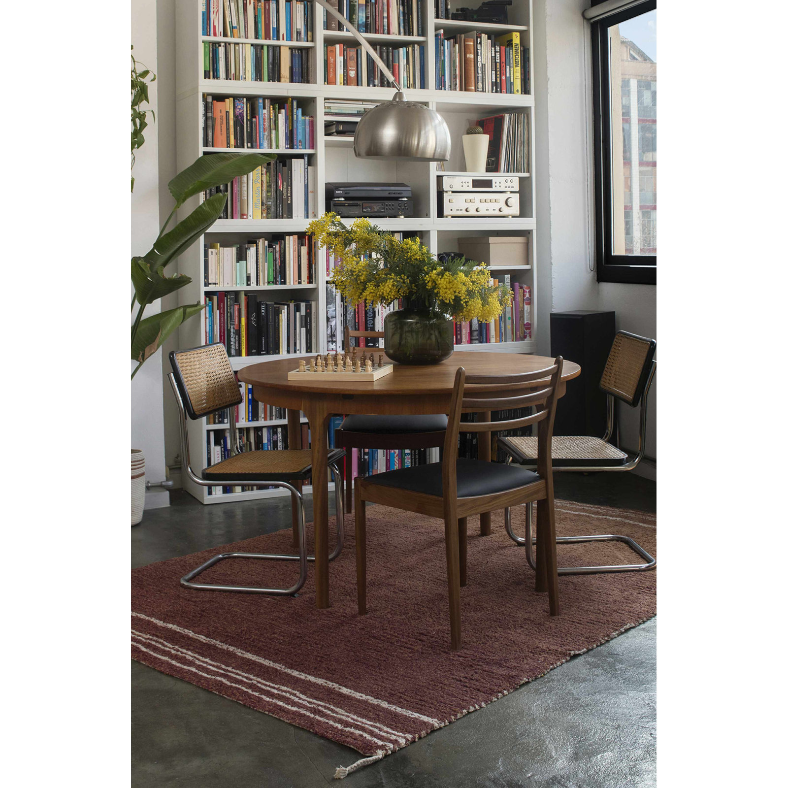 Reversible Twin Toffee Washable Striped Rug, Rectangle 5'7" x 8'