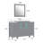 Brescia 54" Single Sink Freestanding Bathroom Vanity with Ceramic Top and Matching Mirror-107174064