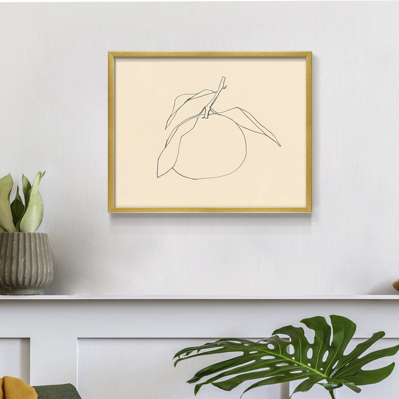 «Citrus Contour I», reproduction encadrée, H 22 po x l 28 po