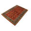 Tapis géométrique rouge en laine noué à la main à motif géométrique 4 pi 3 po x 5 pi 11 po Aala