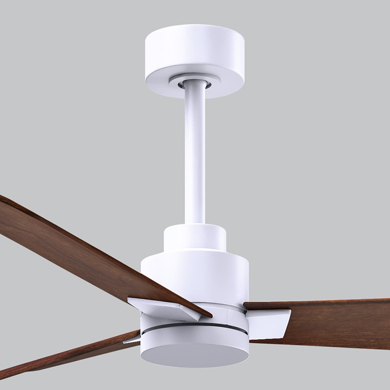 Ventilateur de plafond Alessandra 42, Noyer, Blanc mat