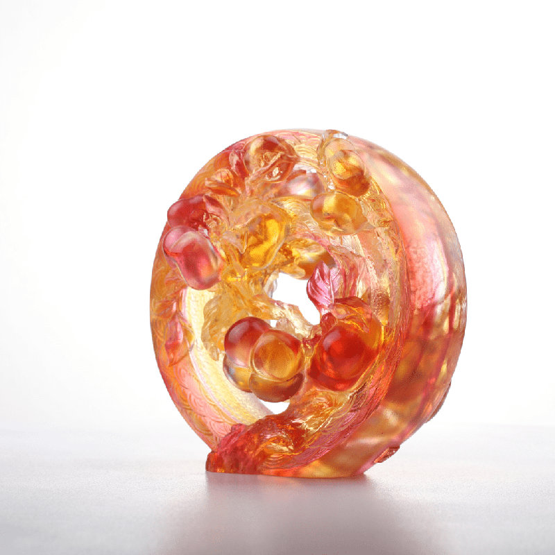LIULI Crystal, Persimmons Sculpture | Fresh Delights