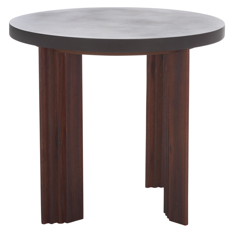 Table d'appoint Basilio, Espresso, Gris