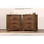 Rustic Three Drawer Reclaimed Solid Wood Farmhouse Nightstand Set Of Two