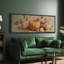 Grande impression sur toile encadrée, reproduction de citrouille rétro pour automne rustique-118736717-118736719