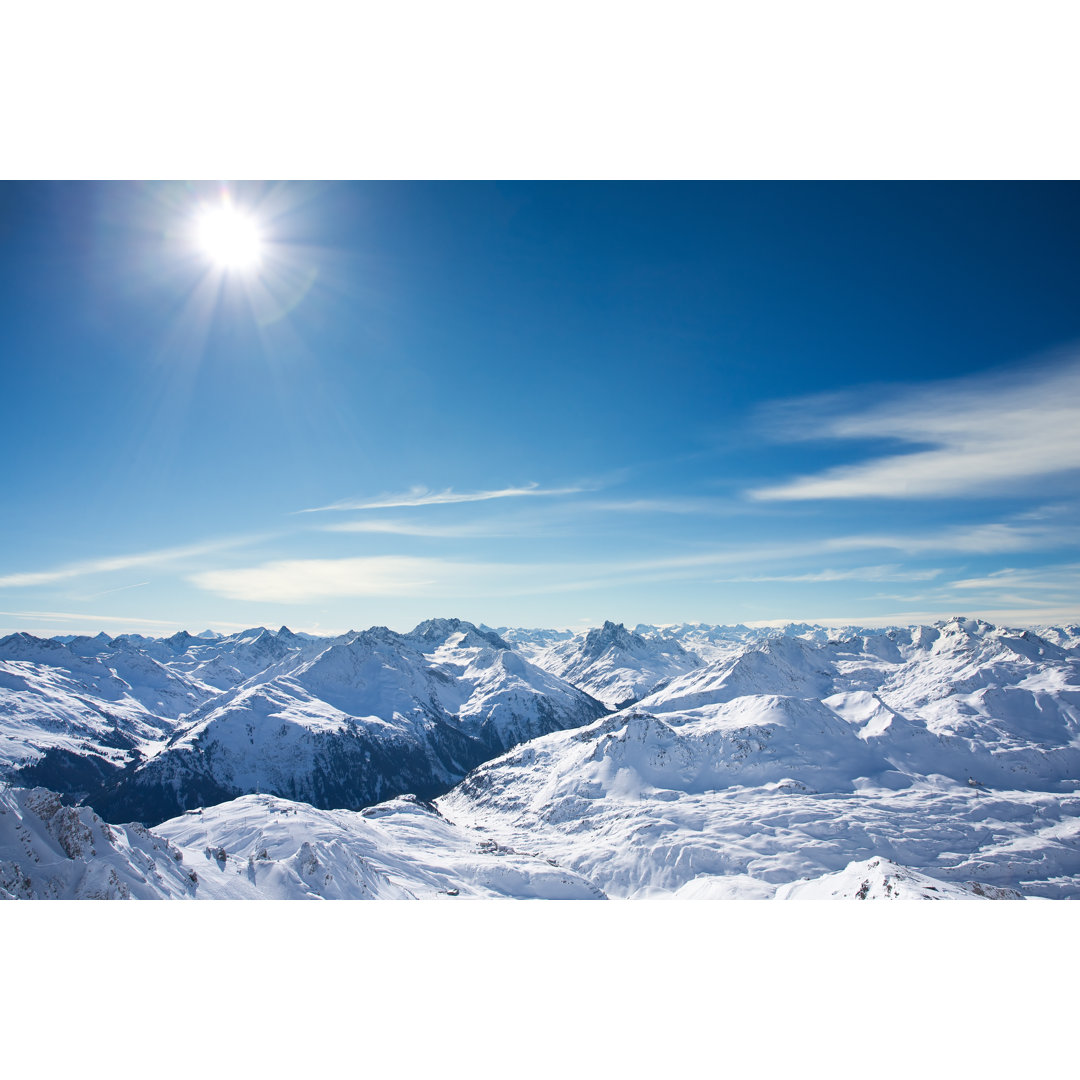 St. Anton Am Arlberg von NoSystem Images - Leinwandbild auf Leinwand