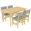 5 tables de salle à manger rustiques au design fonctionnel: 1 table en bois + 4 chaises rembourrées