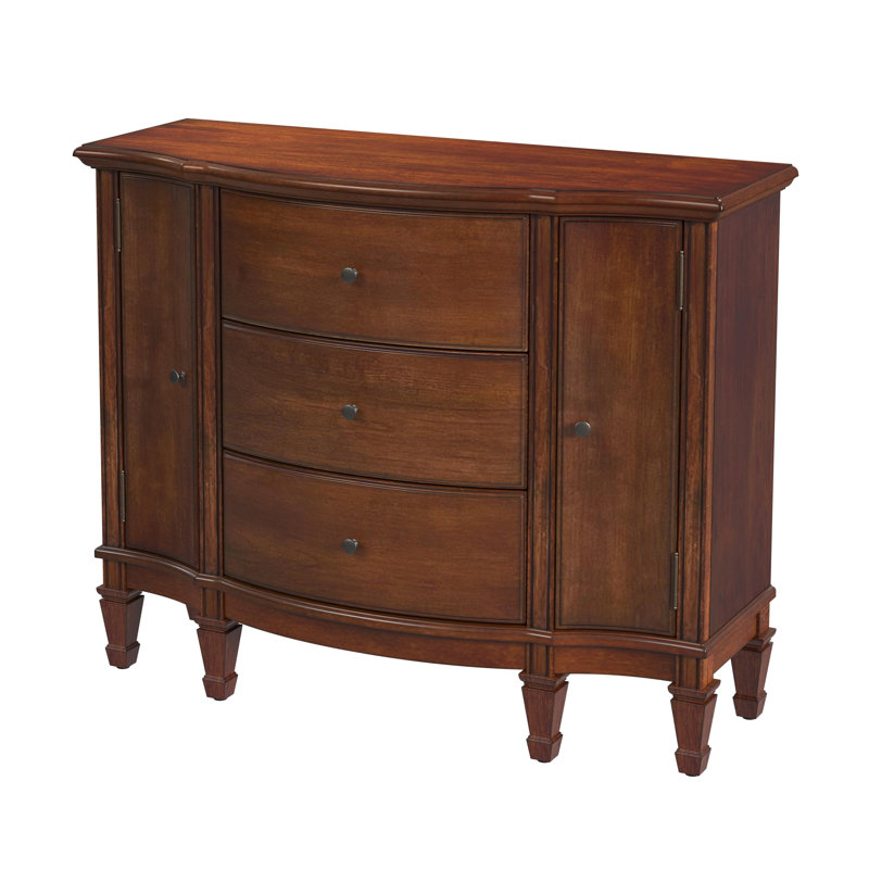 Armoire d'appoint 3 tiroirs 2 portes, cerisier clair Arisai, Cerisier clair
