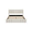 Cadre de lit plateforme grand rembourré avec tête de lit à oreilles, pied de lit rembourré, base de lit en tissu doux, beige-1969619225-1969619227