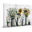 Tin Can Flowers - Wrapped Canvas Painting-1712784631