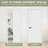 30x80 In. Primed Flat 2 Panel Shaker Style Smooth White Primed Hollow Core Composite Interior Molded Door Slab-120641139