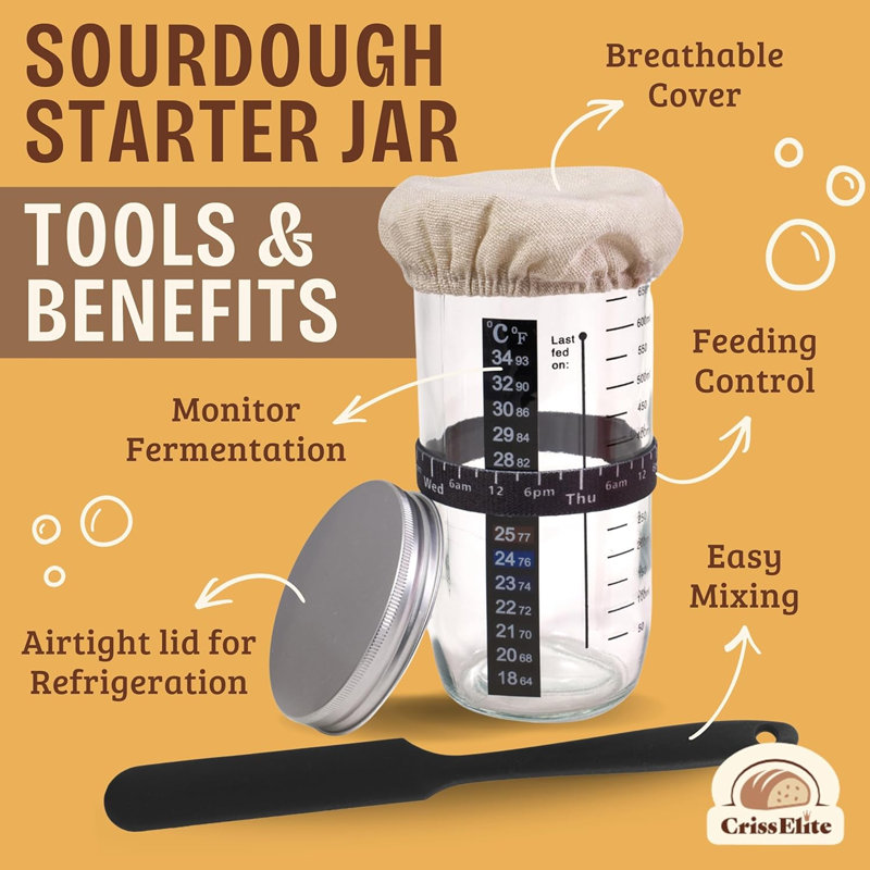 Sourdough Starter Kit, Bread Proofing Baskets