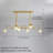Large Wrought Iron Island Lighting With Flower Glass Shade