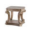 Melicent 26 po Table de bout carrée en chêne patiné avec tablette inférieure ouverte