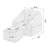 Compression 38.5" W Soft Teddy Fabric Foam Filled Bean Bag Chair With Ottoman-2115537695