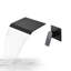 Robinet de salle de bain mural noir mat-118760819