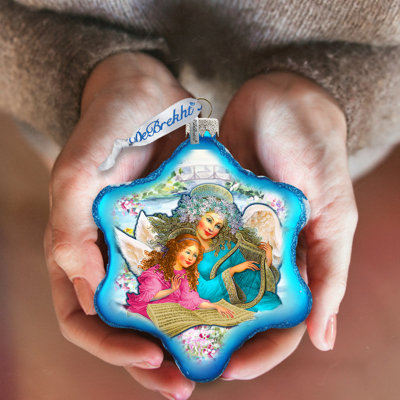4'' Handmade Glass Holiday Shaped Ornament