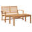 vidaXL Garden Bench and Table Set 2 Piece Brown Solid Teak Wood
