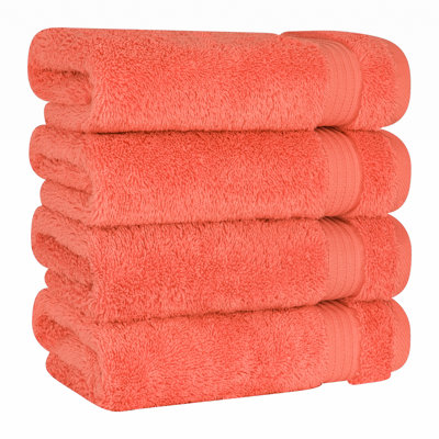 100% Cotton Turkish  Hand Towel Set, 4 Piece Soft, Absorbent Hand Face Towels