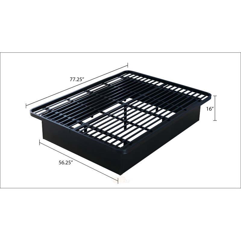 Structure de lit plateforme robuste de style moderne, Lit double