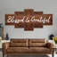 «Blessed And Grateful Typographie II», reproduction sur toile-92833376