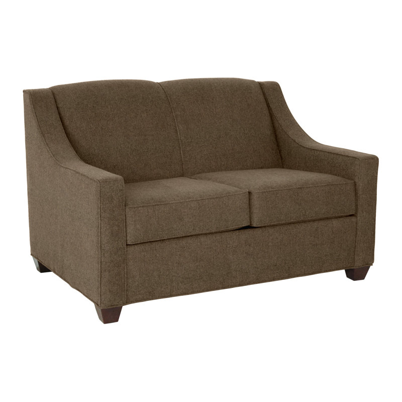 Phillips 52" Square Arm Sofa Bed with Reversible Cushions, Archetype Admiral, Empire Mahogany