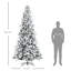 Arbre de Noël artificiel enneigé 9 pieds avec 616 branches de cèdre réalistes, ouverture automatique, décoration de Noël, vert