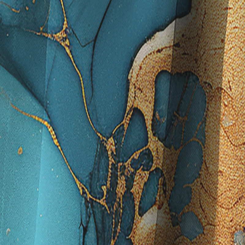 Sharolyn - Rideau en marbre abstrait - Rideau en marbre occultant en velours - 1 panneau, L 52 po x L 90 po