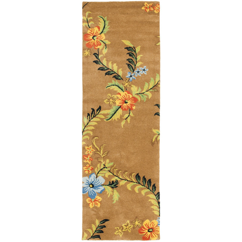 Tapis brun en laine touffeté à la main Chanler, Tapis de couloir 2 pi 6 po x 14 pi