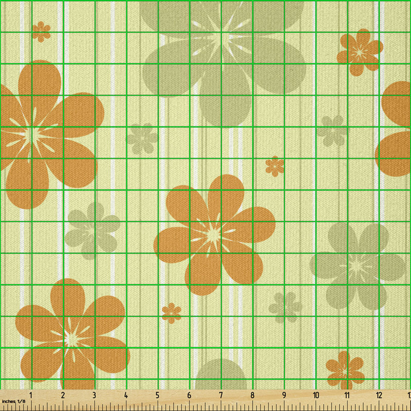 Christof Big Little Flourishing Graphic Flowers Multi-Purpose Fabric