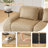 146" Modern Modular Sectional Sofa for Living Room,Flannelette Fabric,Oversized 4-Seater Couch,boneless sofa,Deep Seat,Buckle connection,Anti-slip Design,No Assembly-1676904352